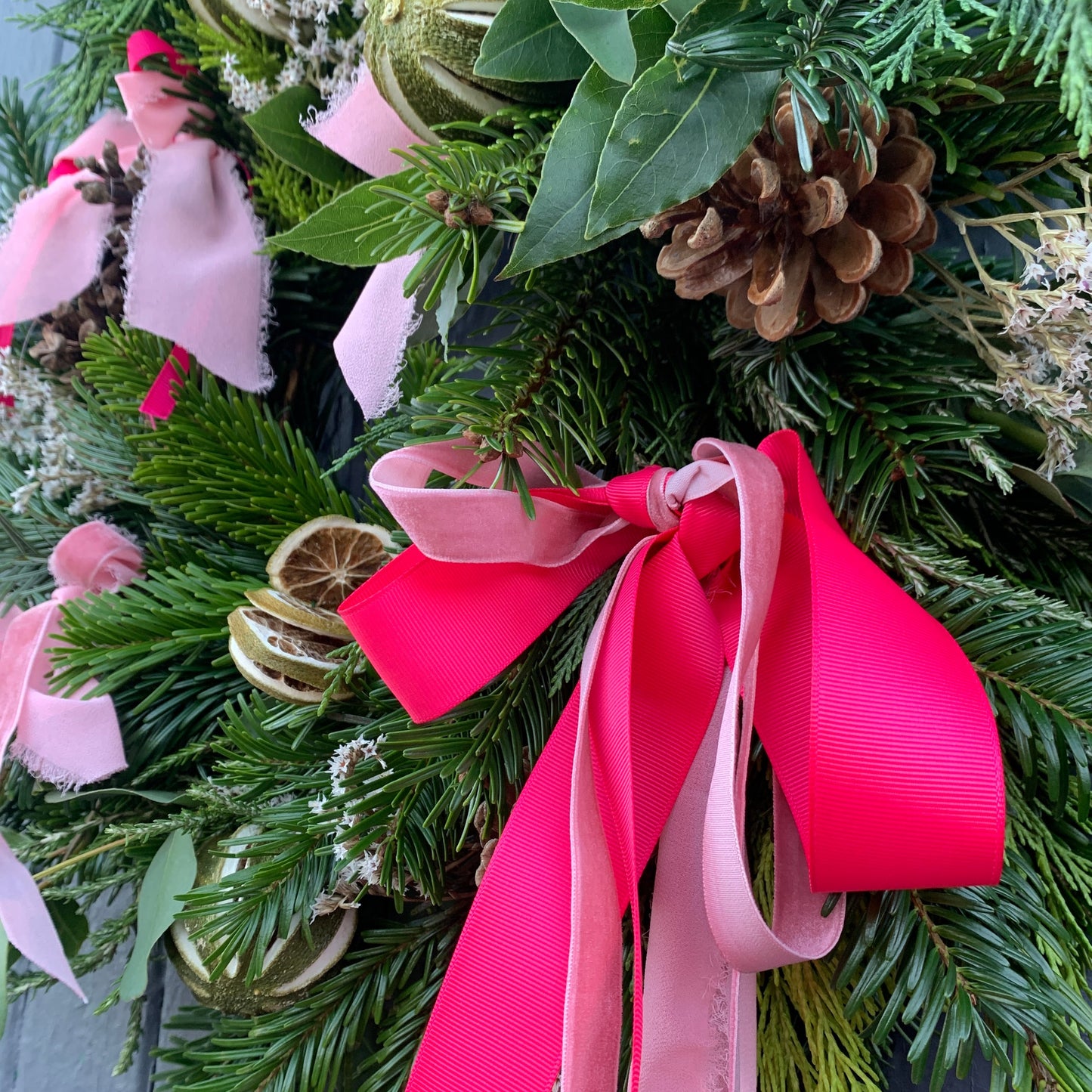 Christmas Wreath - 'Sow Pink'